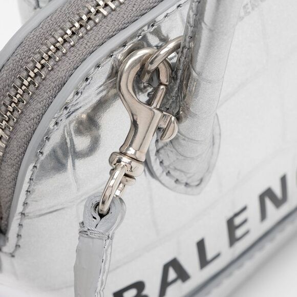 Balenciaga Metallic Croc Embossed Ville Mini Top Handle - Picture 13 of 15